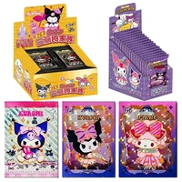 New 2025 Sanrio Hello Kitty Kuromi Melody Cinnamoroll Collectible Cards KawaiiCartoon Shining Game Trading Card Children Gifts 1