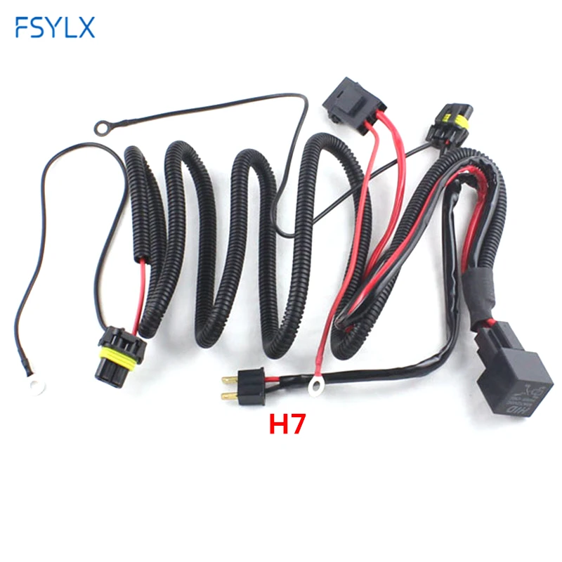 

Жгут ксеноновых реле FSYLX 35 Вт 55 Вт 9006 9005 H11 H7 H3, Ксеноновые фары, противотумансветильник, соединитель адаптера жгута проводов, усиленные кабели