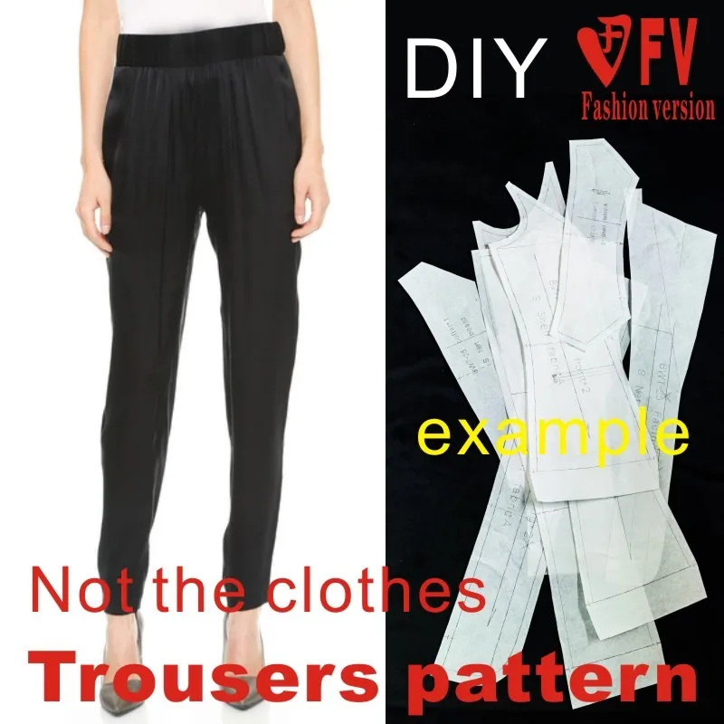pants sewing pattern The trousers pattern(Not the pants) Elastic waist BCK-22
