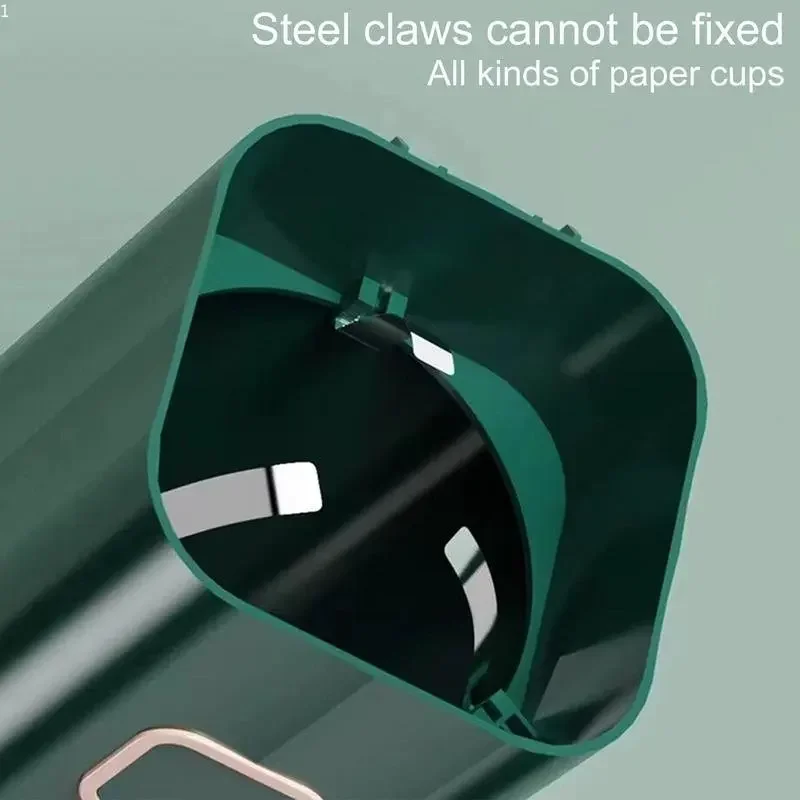 Disposable Paper Cup Storage Holder Wall-mounted Rack Plastic Light Luxury Punch-free Automatic Cup Extractor Household Accessory