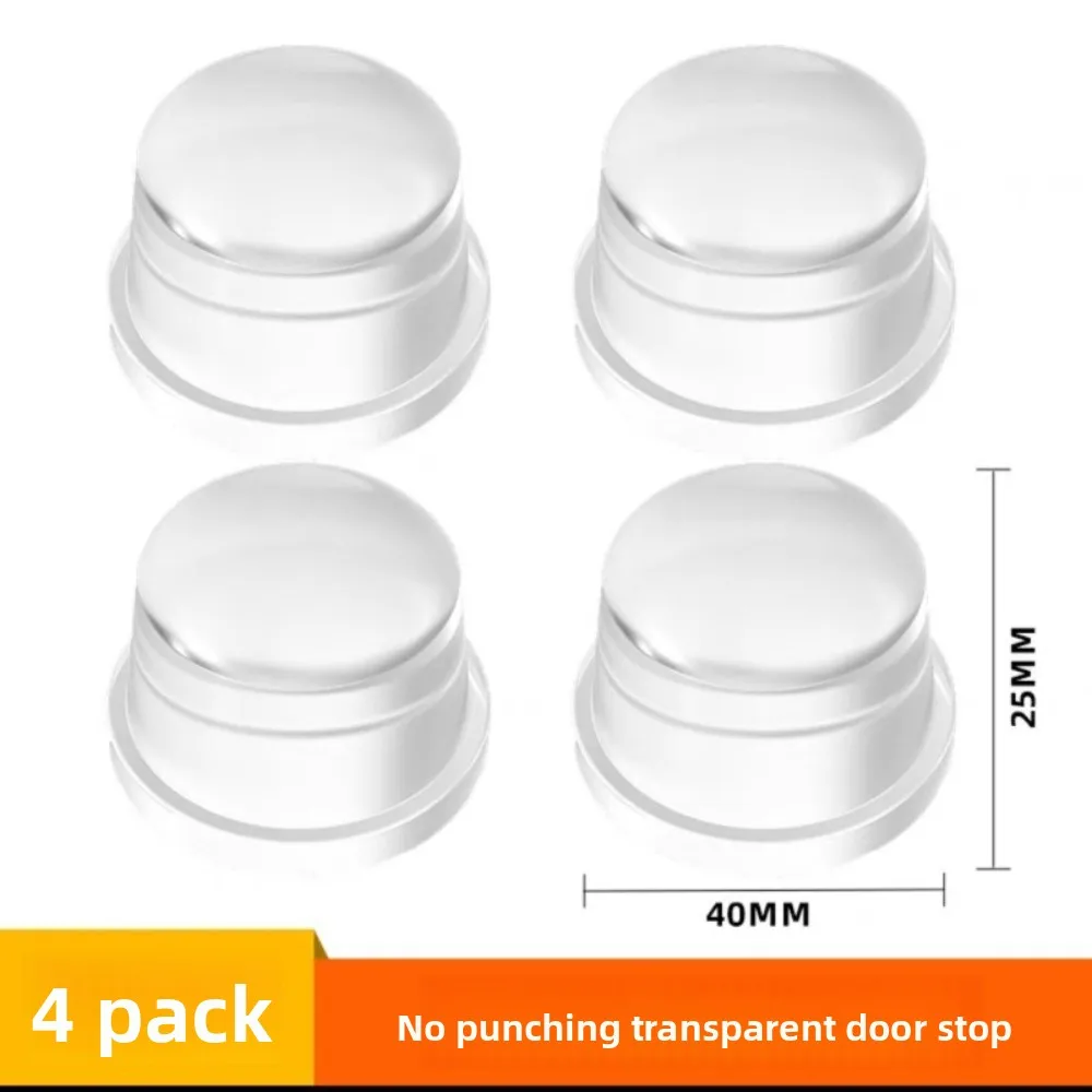 Transparent Silicone Door Stopper No Drill Anti Bump Pad for thumbnail 4