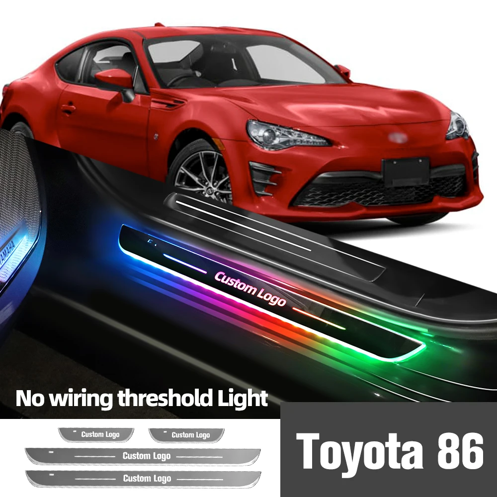 

For 86 Gt86 Ft86 Gr86 2012-2023 Car Door Sill Light Customized Logo Led Welcome Threshold Pedal Lamp Accessories