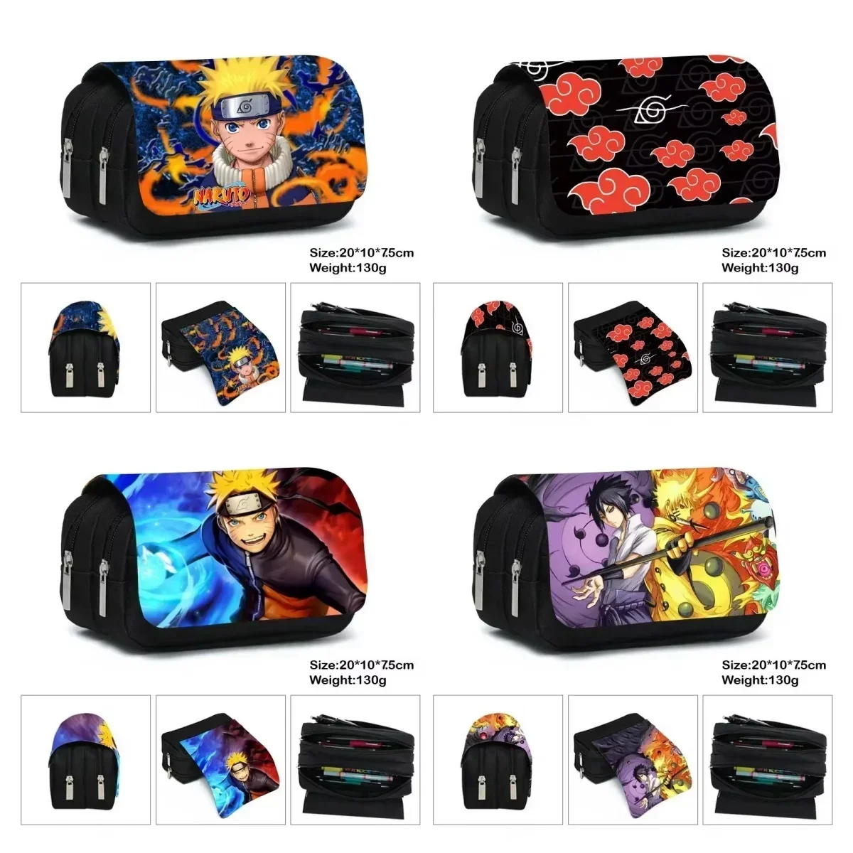Naruto Kakashi Anime Pencil Case | School Stationery Box | Cartoon Birthday Gift