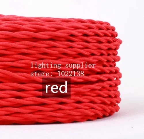 Gold Knitted Fabric Electrical Wire for Vintage Pendant Lighting Decoration