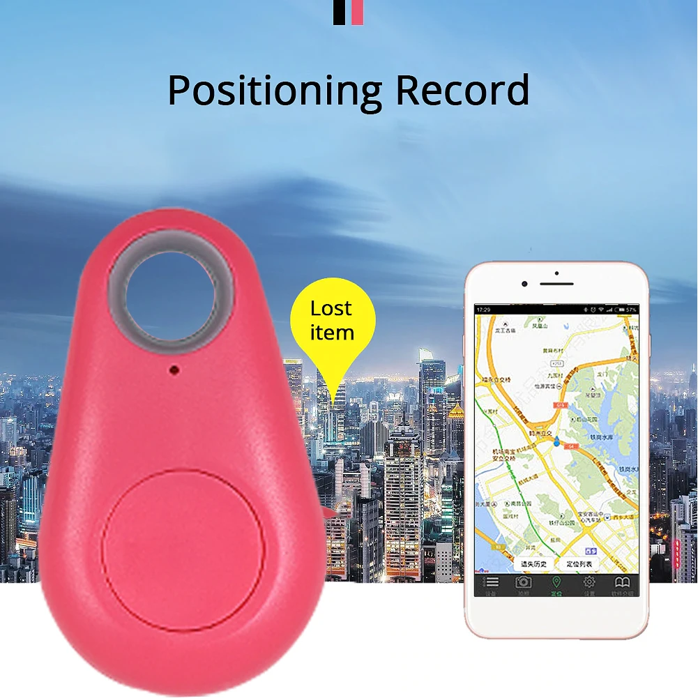 Wallet Tracker Smart Tracker Bluetooth Tracker Smart Mini GPS Tracker Dog Pets Bluetooth-Compatible 4.0 Anti-lost Alarm GPS Locator Wireless Positioning Wallet Pet Key