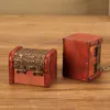 Jewelry Box Vintage Wood Handmade Box With Mini Metal Lock For Storing Jewelry Treasure Pearl Luxurious Home Accessories Tools 4