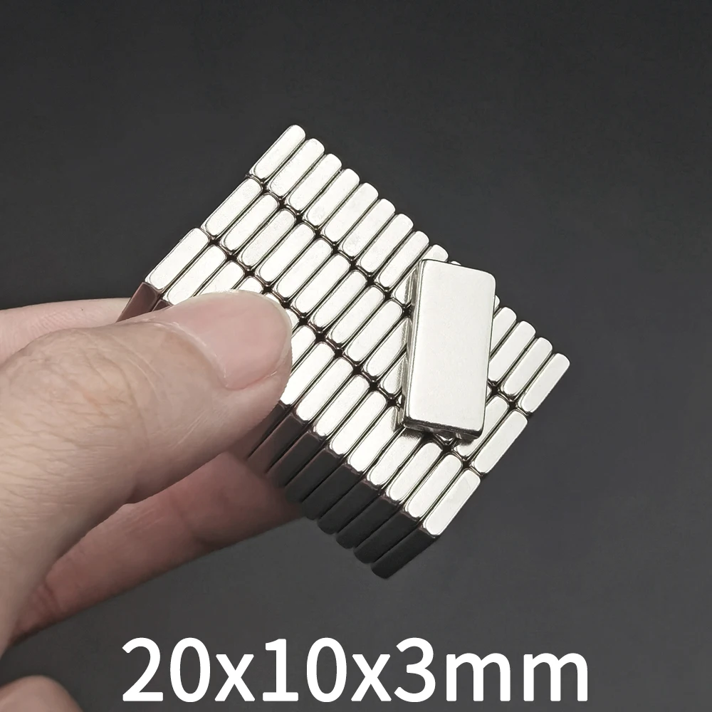 Neodymium Magnets 10/20Pcs 20x10x3mm Block Rectangular 20mm X 10mm X 3mm NdFeB Super Powerful Strong Magnetic Permanent 20*10*3