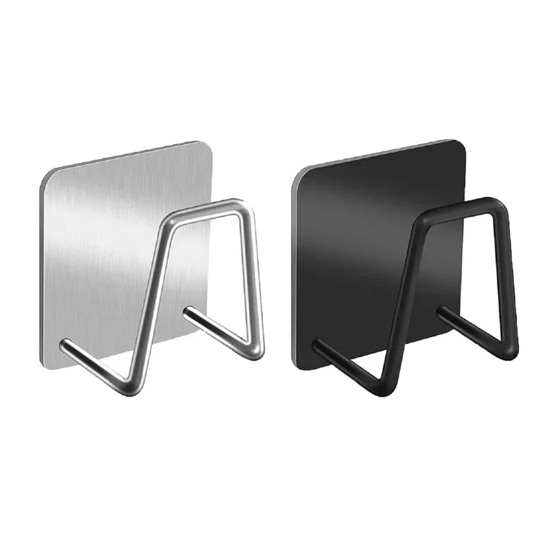 Kitchen Sink Sponge Rack Drain Storage Holder Self Adhesive Stainless Steel Wire Ball Rag Brush Organizer Wall Hooks