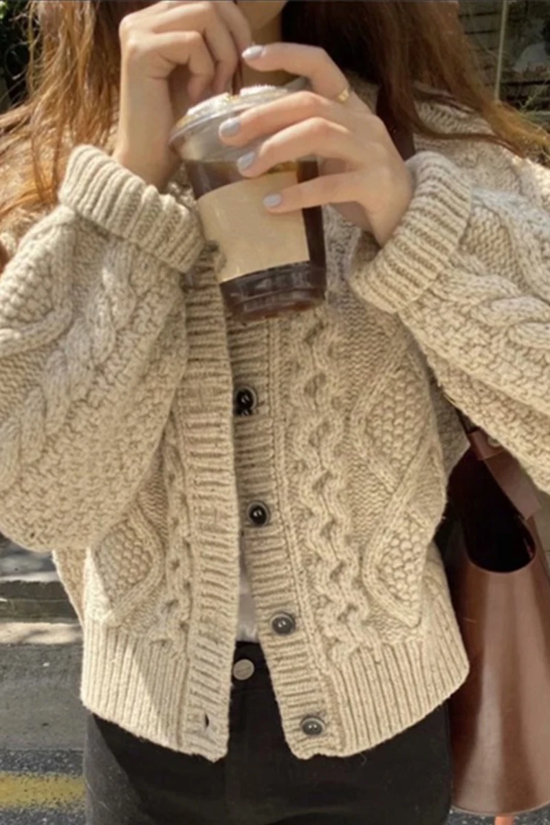 green sweater Women's Casual Short Sweater Spring Autumn Ladies Fashion Cardigan long sweater