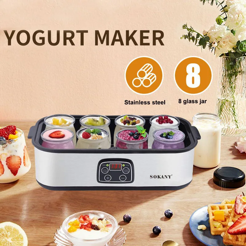 Yogurt Makers Machines With Glasses Jars Cups Pot Multifunction Fermenter Electric Kitchen Appliances Home Rice Wine Natto Maker