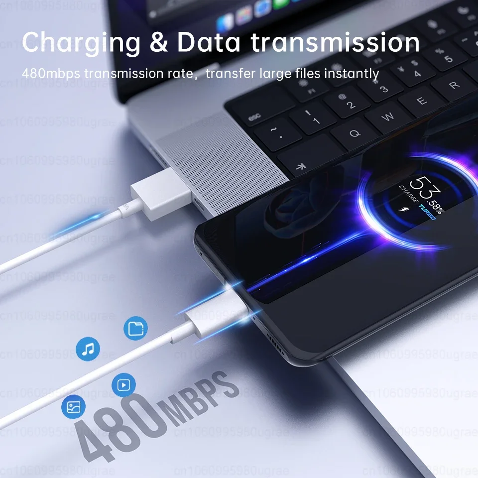 Cavo Turbo Charge per Xiaomi 120W. Cavo 6A Ricarica Rapida Quick Charge