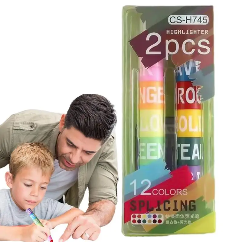 

Highlighters Assorted Colors Cute Highlighters 2 PCS Vibrant Highlighters For Study Journaling School Office Supplies Aesthetic