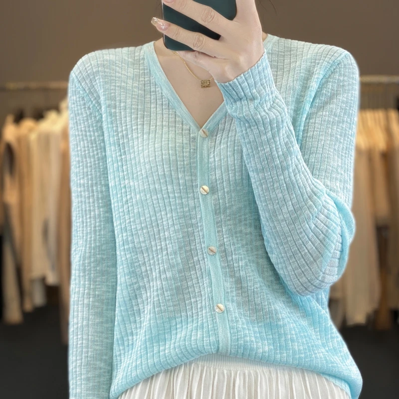 Knitted Cardigan Women's New Air-conditioned Shirt Hot Selling Sun Protection Versatile Commuting Top, Lazy and Sexy In Summer