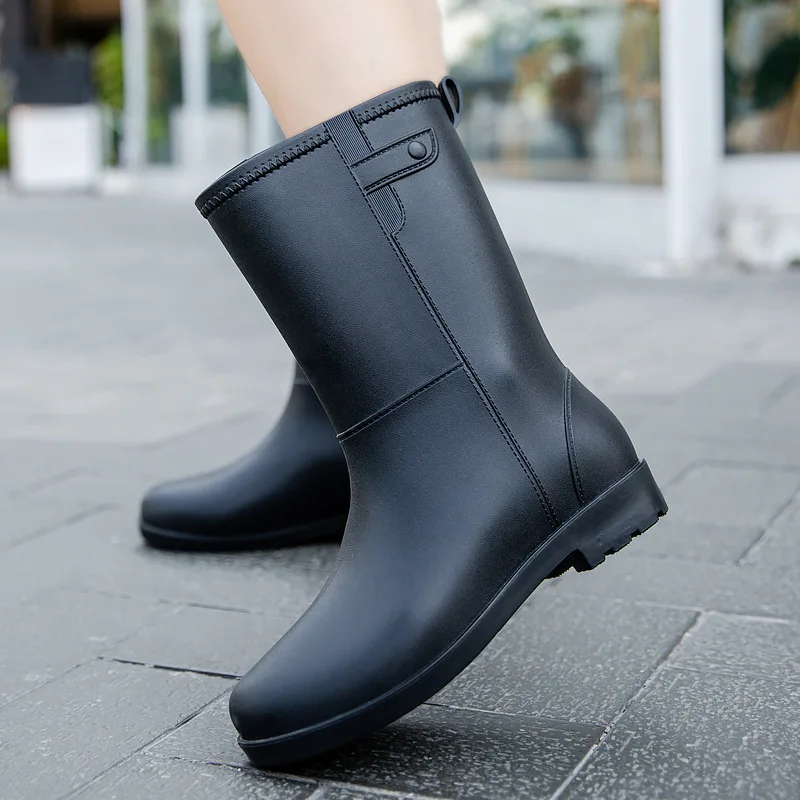 New Fashion Rain Boots for Women Non-slip Waterproof Winter Warm