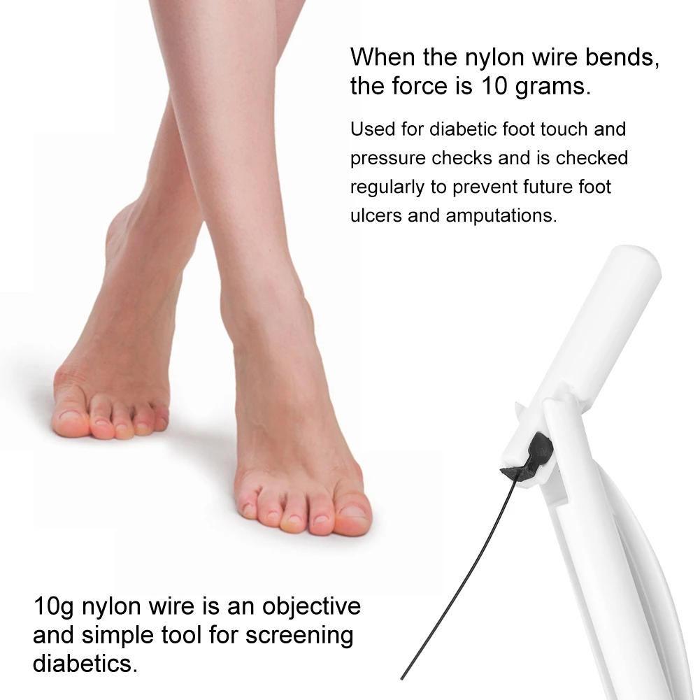 Medical sensory tester 10 Grams Diabetic Foot Testing Pen Foot Monofilament Sensory Diagnostic Tool Diabetic Neuropathy Filament Test Probe