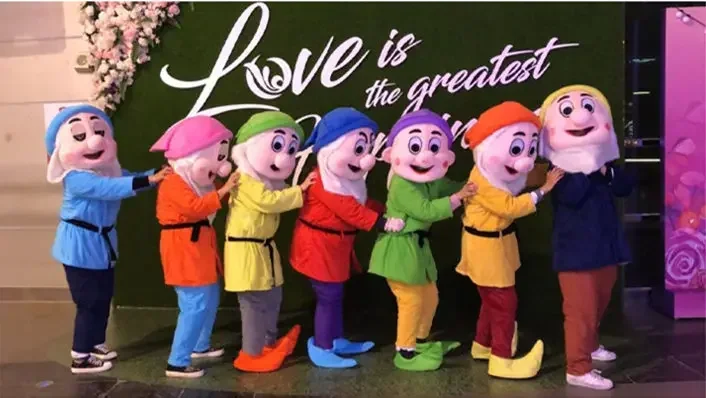 [Disney] Cosplay princess Snow White and 7 Dwarfs Mascot Cartoon character costume Advertising Costume Party animal carnival 2