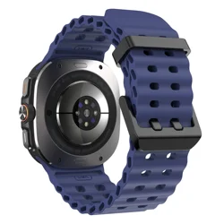 Sports Silicone Strap Bracelet for Watch - Premium Band Accessory (Midnight Blue)