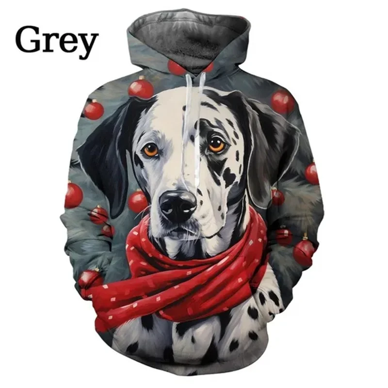 thumbnail image 1 of Sudadera con capucha para hombre y mujer, con estampado 3D de perro bonito, bufanda, otoño e invierno, informal, de gran tamaño, para niño, 1 of 5