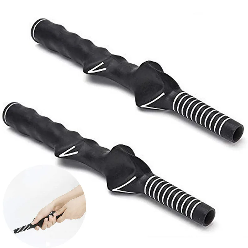 

High Quality Durable Golf Rubber Hand Shape Grip Exercise Pole Grip Swing Training Outdoor Golf Position Practice Tools