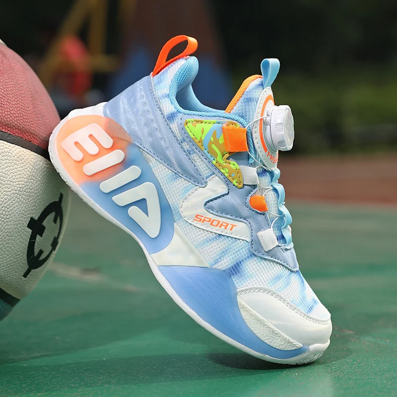

Four Seasons Kids Basketball Shoes Boys Sneakers Non Slip Children's Putdoor Training Athletic Shoes Child Boys Flat Breathable