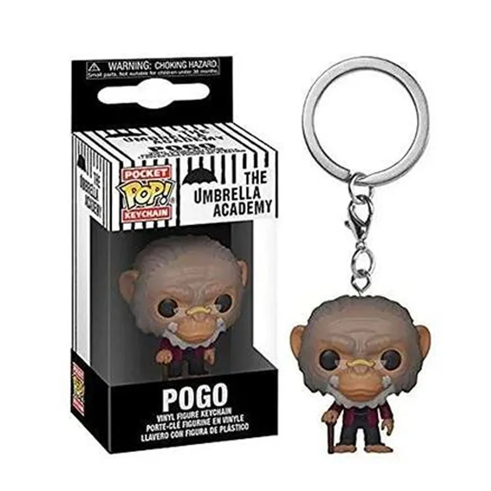 thumbnail image 5 of Llavero Funko Pop de The Umbrella Academy, figura de acción de vinilo de Klaus Vanya Pogo, llaveros Pop de The Umbrella Academy, juguetes y regalos, 5 of 5