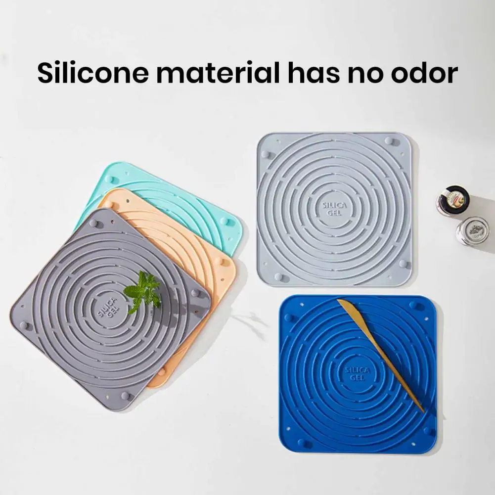 

Foldable Drying Mat Thick Heat Insulation Mat Silicone Heat Insulation Mat Anti-slip Foldable Waterproof Dish Drying for Kitchen
