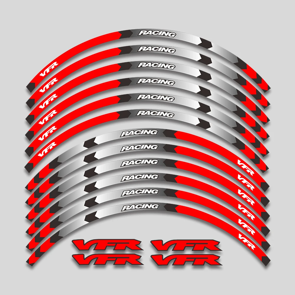 

Motorcycle Stickers Wheels Hub Decals Rim Reflective Stripes Set For Honda VFR750 VFR800 VFR1200 VFR1200F VFR 750 800 1200 1200F