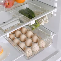 Boîte de rangement de type tiroir pour réfrigérateur, aliments, légumes, fruits, œufs, organisateur frais, cuisine, réfrigérateur, conteneurs transparents, boîtes 6