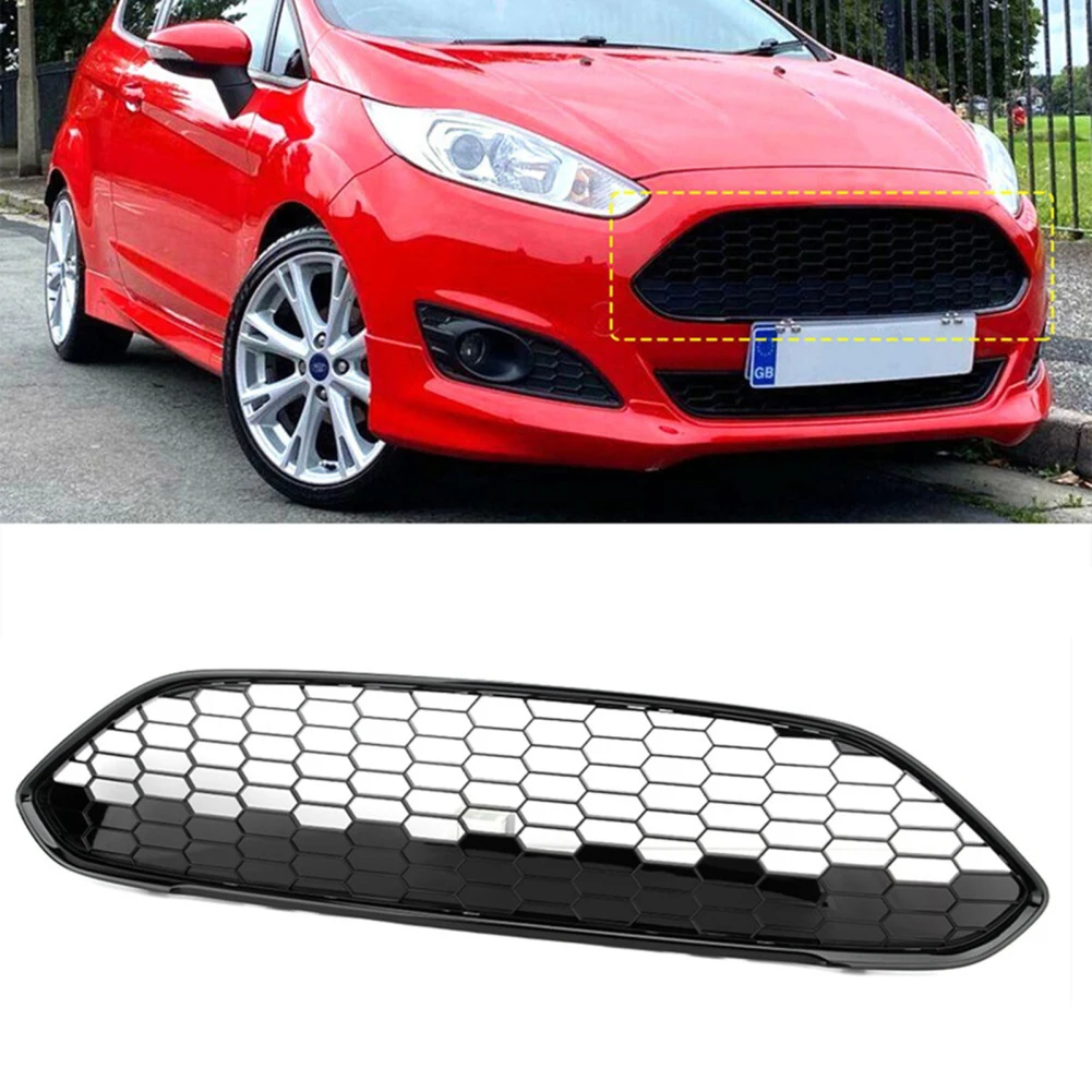 

Car Front Bumper Upper Grille Cover Replacement Compatible For Ford Fiesta 2013-2016 Replace 1778260 FD0062040BA 4833D FD3462011