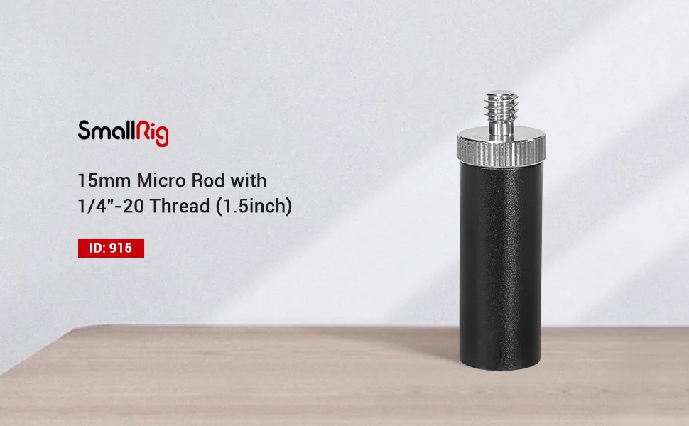 Standard Micro 15mm Rod 1.5 Inches Long with 1/4" Male Female Thread for Clamp M