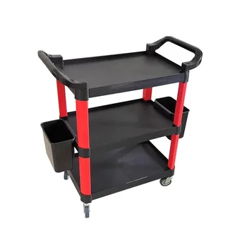 Carrello Portautensili per Riparazione Auto e Lavaggio, Carrello a 3 Ripiani Multifunzionale per Officina Meccanica
