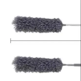 Retractable Duster Stainless Steel Long Handle Dusting Brush Car Household Cleaning Tools Microfiber Dust Brush