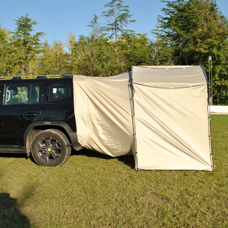 Attach To Car Tent 2 Person Waterproof, Van Tents For Camping Side Door With 2 Doors, Tailgate Tent For suv Fishing, Hiking