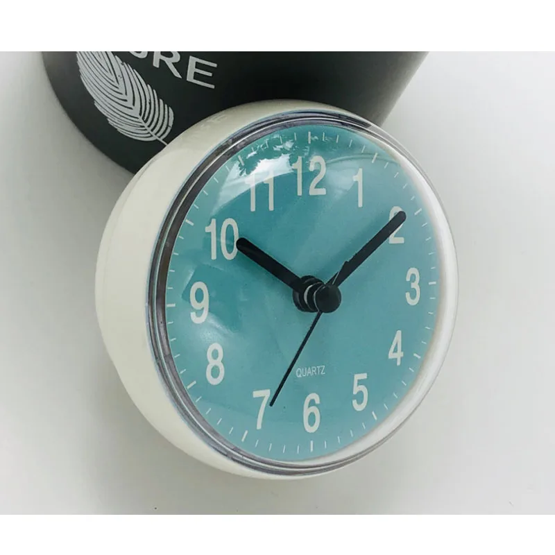 

7cm Kitchen Toilet Clock Mini Sucker Wall Clock Bathroom Anti-Fog Water-Proof Reminder New Small Quartz Table Timer