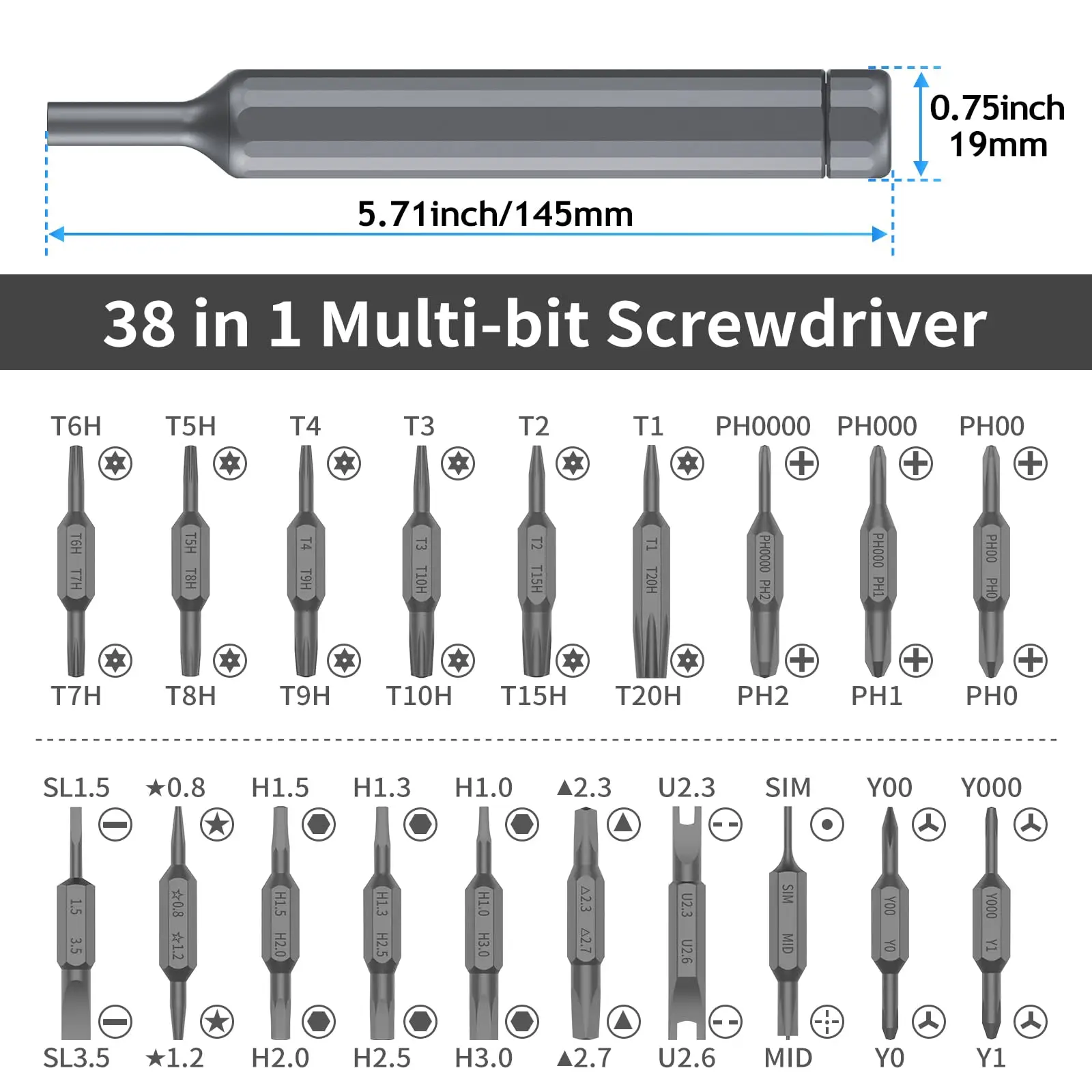 Precision Screwdriver Set - Mini Magnetic Bits Kit | Durable S2 Alloy Steel Tools