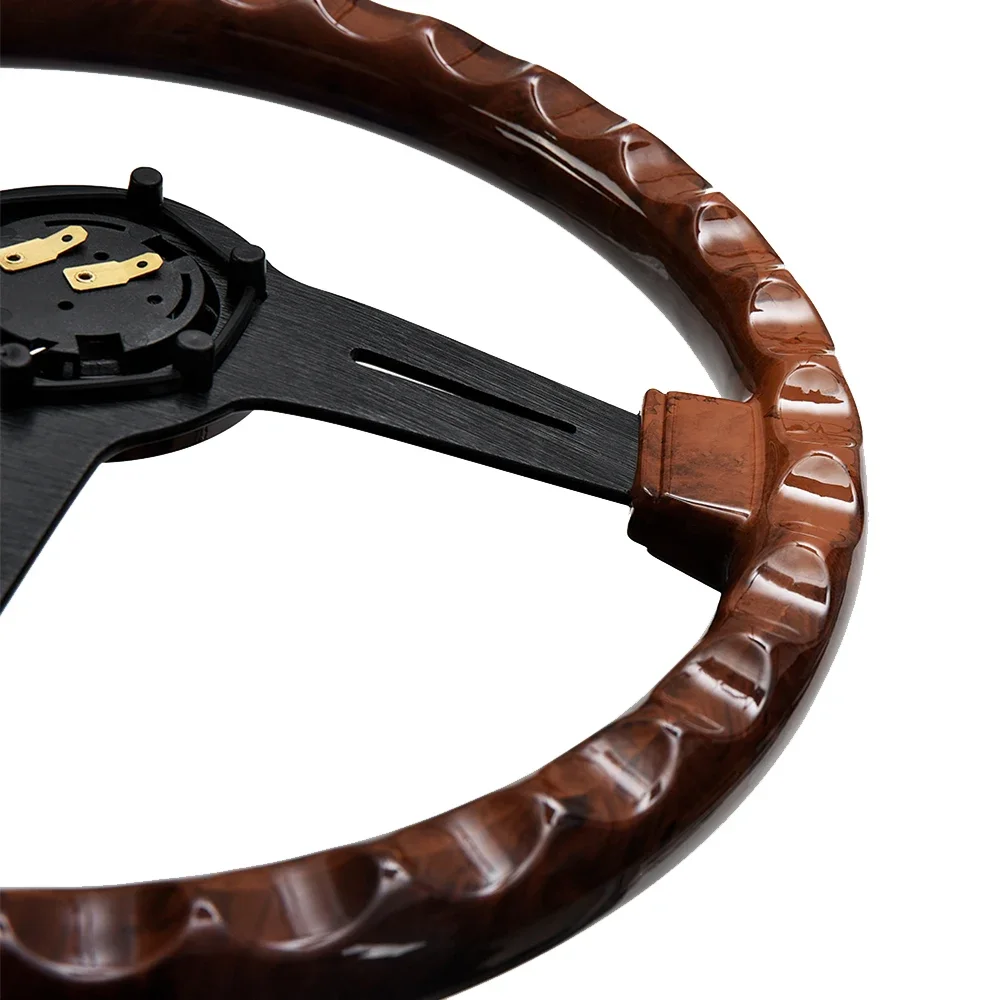 Nardi 14 Inch Wood Grain Racing Steering Wheel 350mm ND Retro Deep Corn Drifting Sport Steering Wheels Logo Universal racing steering wheel