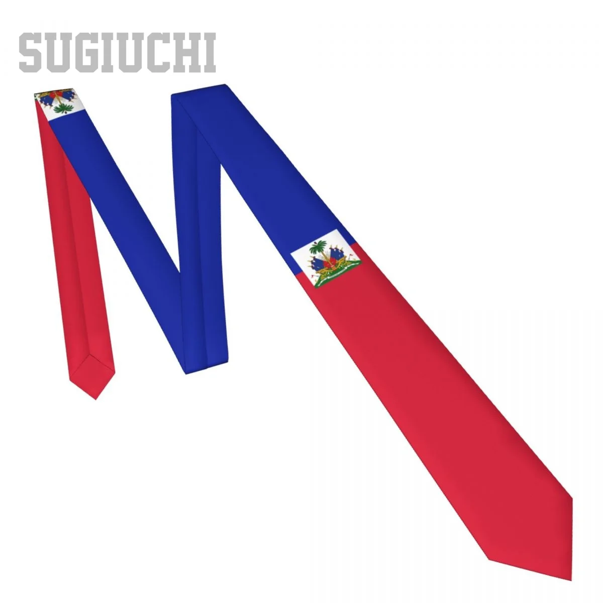 Haiti Flag Emblem Men Women Neck Ties Casual Plaid Tie Suits Slim Wedding Party Business Necktie Gravatas