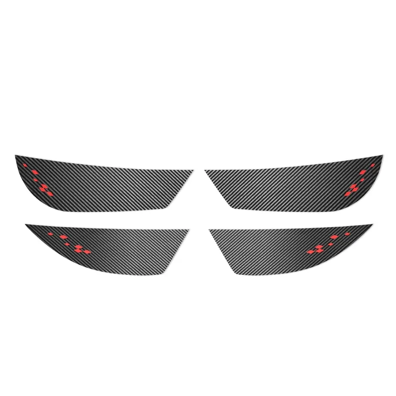 자동차 인테리어 문짝 패널 안티 킥 패드, 탄소 섬유 가죽 트림 스티커 튜닝, 아우디 A6 C7 A6L 2012-2018, 4 개 액세서리