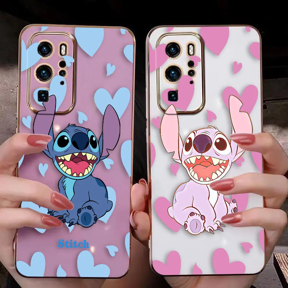 Cover Smooth E-Tpu Custodia Per Telefono Huawei Nova 3 3I 4 5I 5T 7 7I 8I 9 9Se 10 Y70 X7A X9A 20 50 Pro 5G Custodia Anime Lilo & Stitch Angel