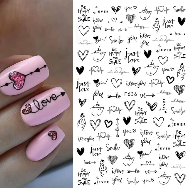 letter stickers for nails