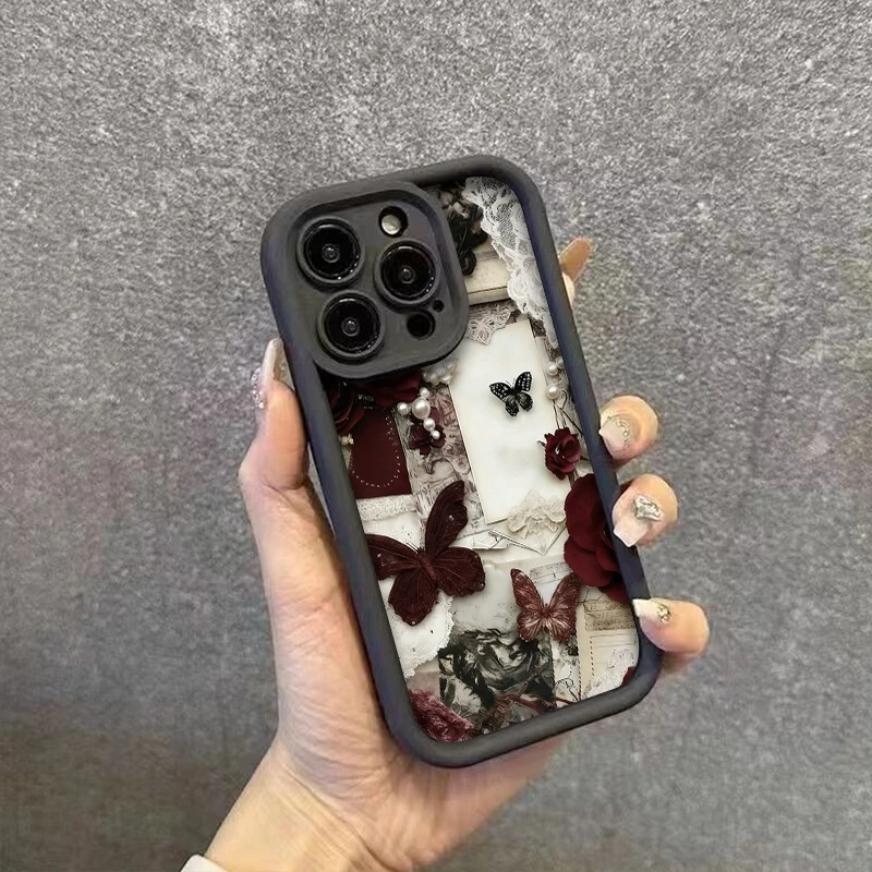 Vintage Palace Style Butterfly TPU Phone Case Cover