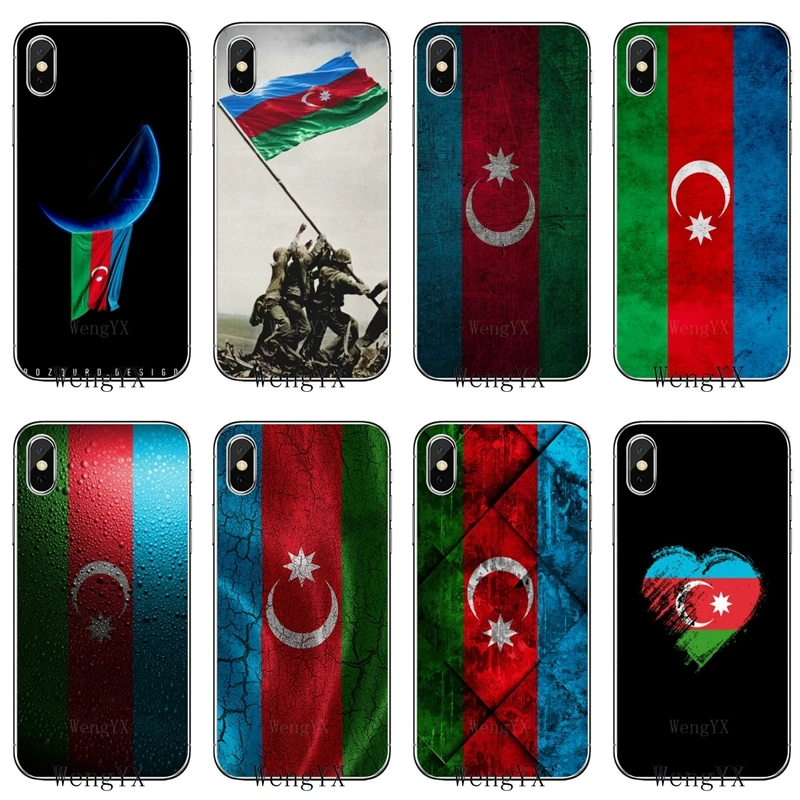 Флаг Азербайджана для Xiaomi Redmi Note 10s 9 8 9S 9T 8T 7 6 5A 7A 9C 9A K20 6A S2 Pro мягкий чехол телефона |