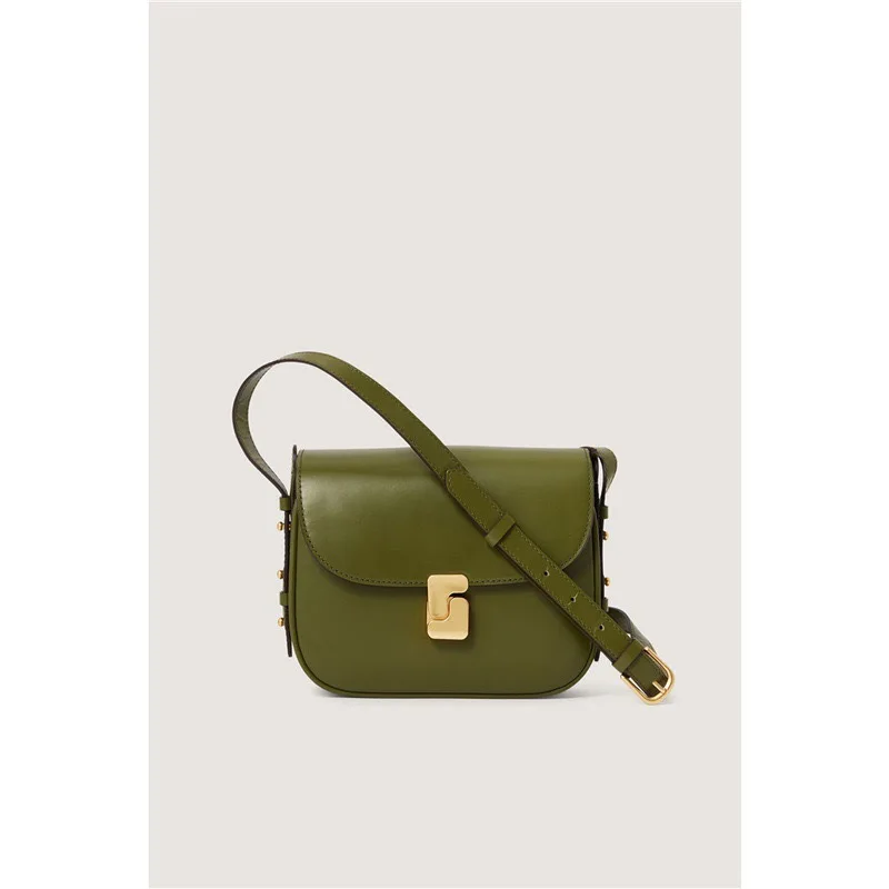 SOEUR Borsa da donna dal design francese Strato superiore in pelle bovina Borsa quadrata piccola Texture tofu Borsa a tracolla a spalla singola Abbinamento quotidiano