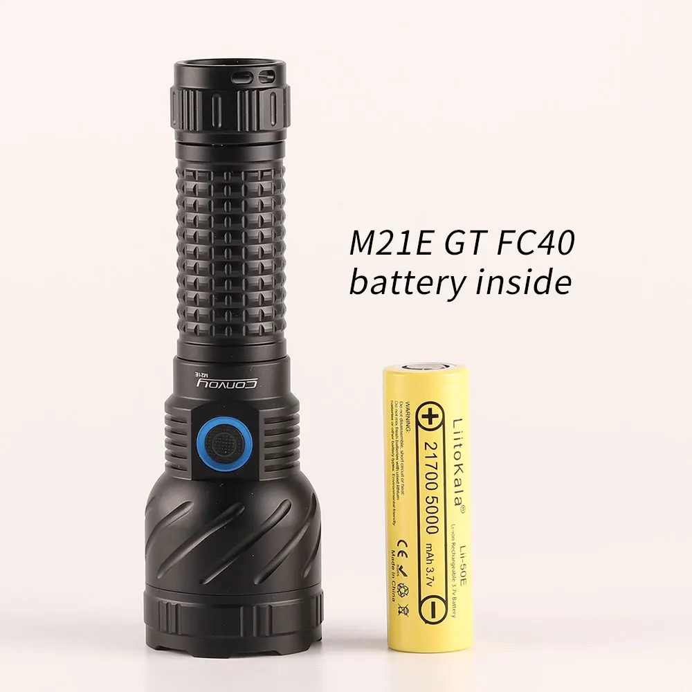 Convoy 21700 손전등, C타입 충전 포트, GT FC40 하이 CRI, 내부 ..