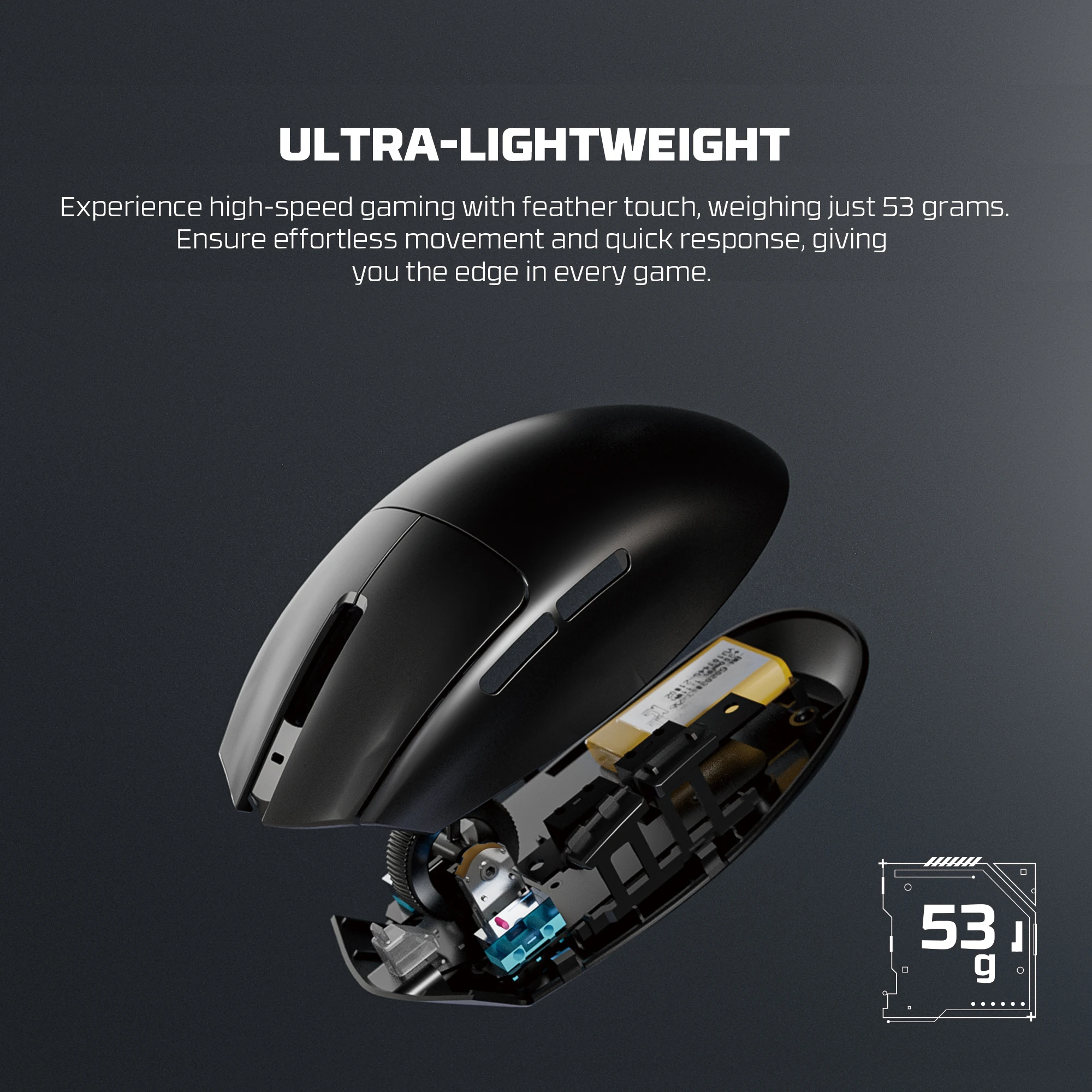 FANTECH Ariall XD7V2 Wireless Gaming Mouse PixArt PAW3395 53gr Ultralight Mouse Mice HUANO 80 Million Switch Non-slip Coating gaming mouse,wireless mouse,wireless gaming mouse