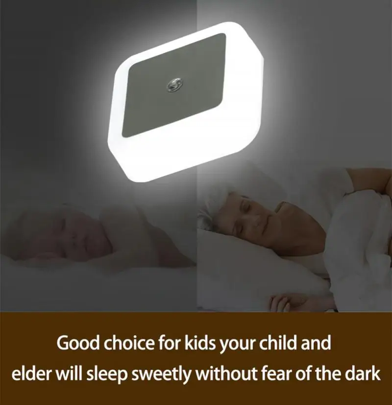 Smart Motion Sensor Wall Lights For Bedroom Hallway Corridors Stairs Bedside Lamp LED Night Light Lamp EU UK US Plug Mini