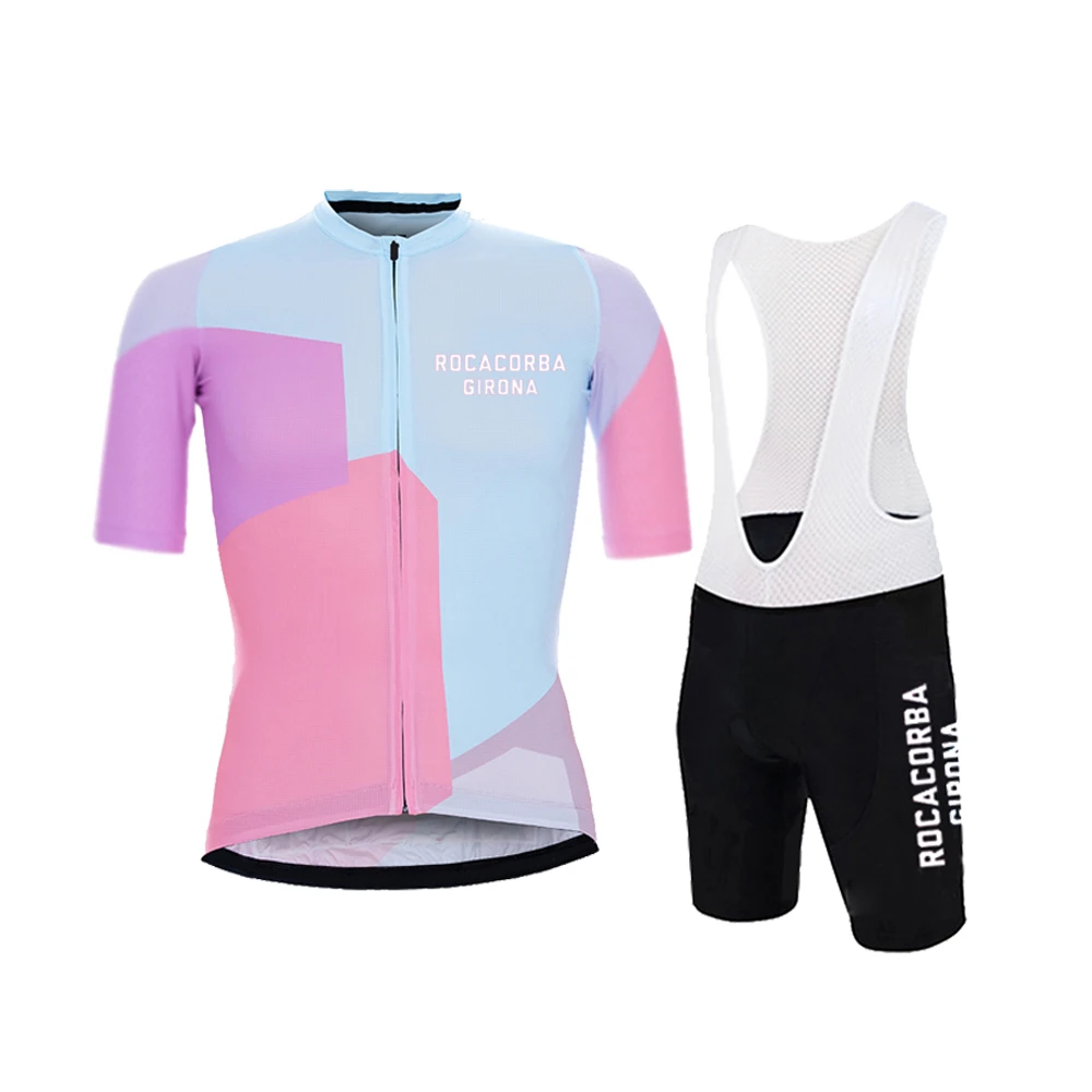スペイン Rocacorba ジローナサイクリングジャージセット男性ロード