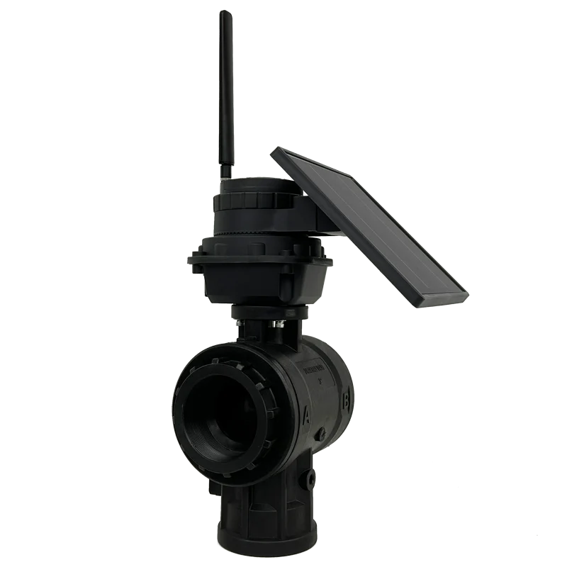 독특한 태양광 GSM/LoRa LoRaWAN 지원 T형 또는 L형 모터 구동 3방향 볼 밸브 (나사산 포함)