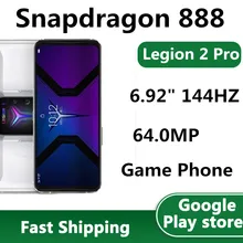 Original Lenovo Legion 2 Pro 5G Mobile Phone 6.92" AMOLED E4 Screen 144HZ Snapdragon 888 Fingerprint 5500mAh 64.0MP Android 11.0