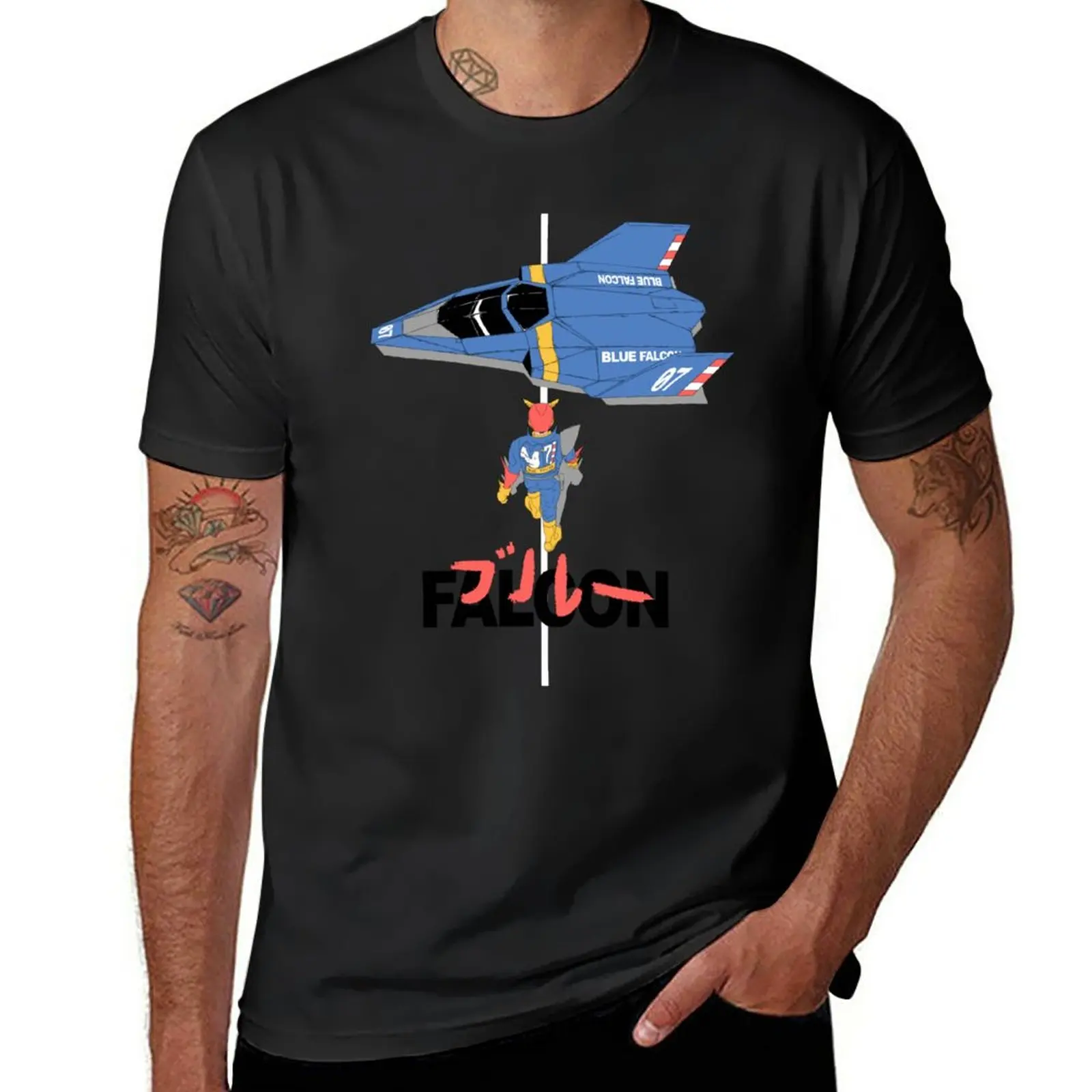

The Legendary Blue Falcon T-Shirt customs design your own kawaii clothes t shirt men